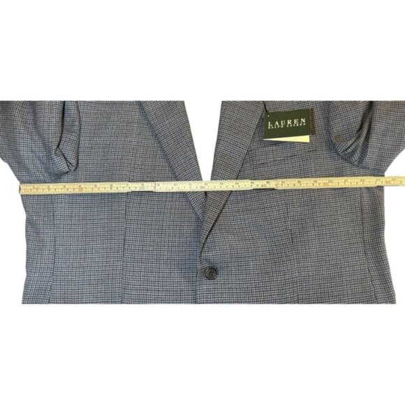 Lauren Ralph Lauren Houndstooth Blazer Sport Coat Men's 44R Charcoal 100% Wool - Picture 12 of 13